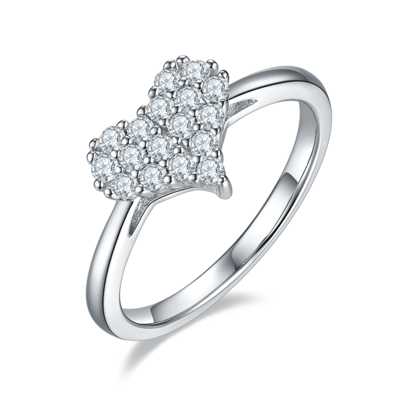 一见倾心S925银镀白金Moissanite厘石33分D级